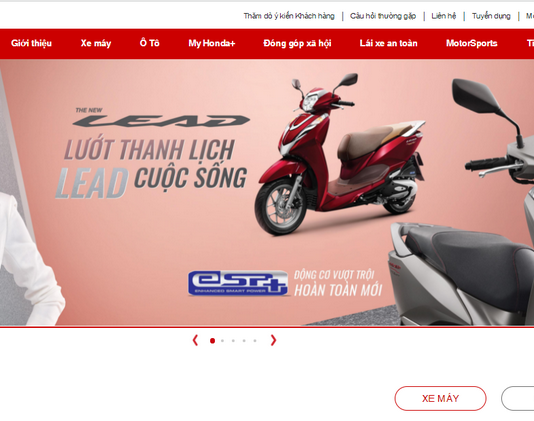 Giới thiệu về trang web Honda