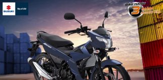 Satria F150 là dòng xe nhập khẩu nguyên chiếc được Suzuki bảo hành
